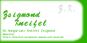 zsigmond kneifel business card